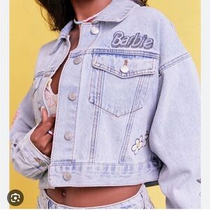 NWT Barbie jean jacket Malibu Barbie flower kindness